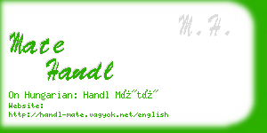 mate handl business card